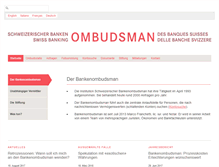 Tablet Screenshot of bankingombudsman.ch
